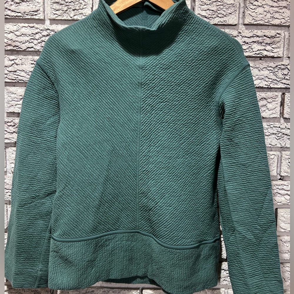 lululemon athletica On Repeat Teal Mock Neck Sweater - Picture 2 of 8